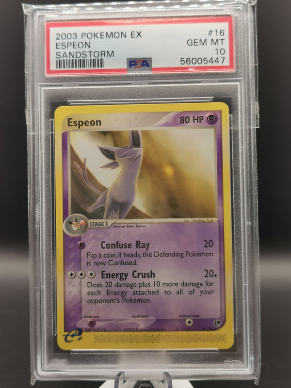Espeon 16/100 Sandstorm PSA 10
