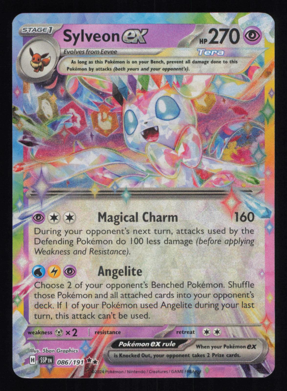 Sylveon ex 086/191 Double Rare Surging Sparks Pokemon