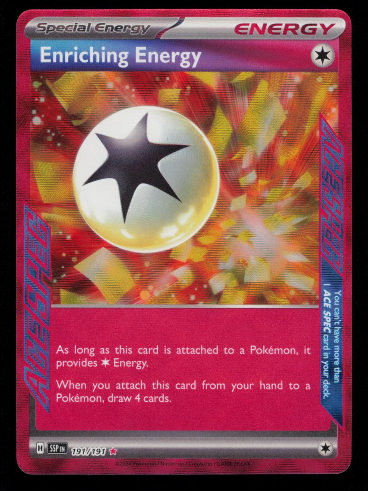 Enriching Energy 191/191 ACE SPEC Rare Surging Sparks Pokemon
