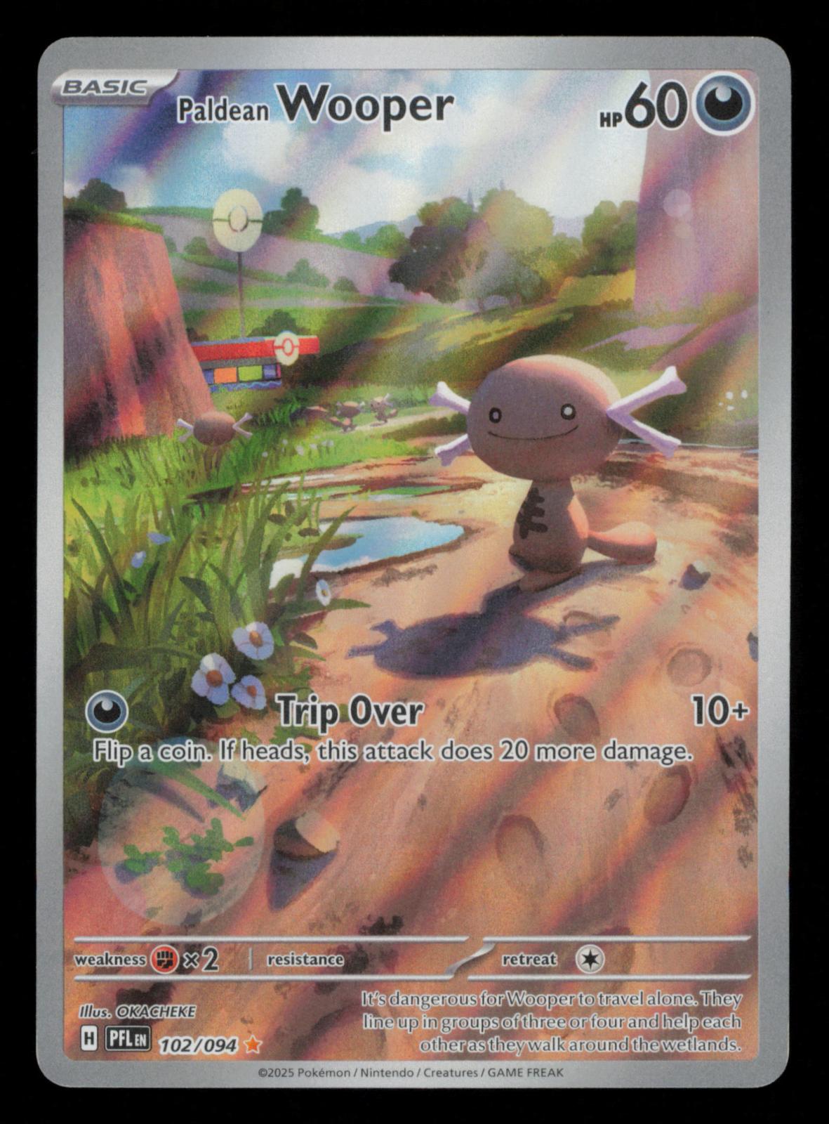 Paldean Wooper 102/094 Illustration Rare Phantasmal Flames Pokemon