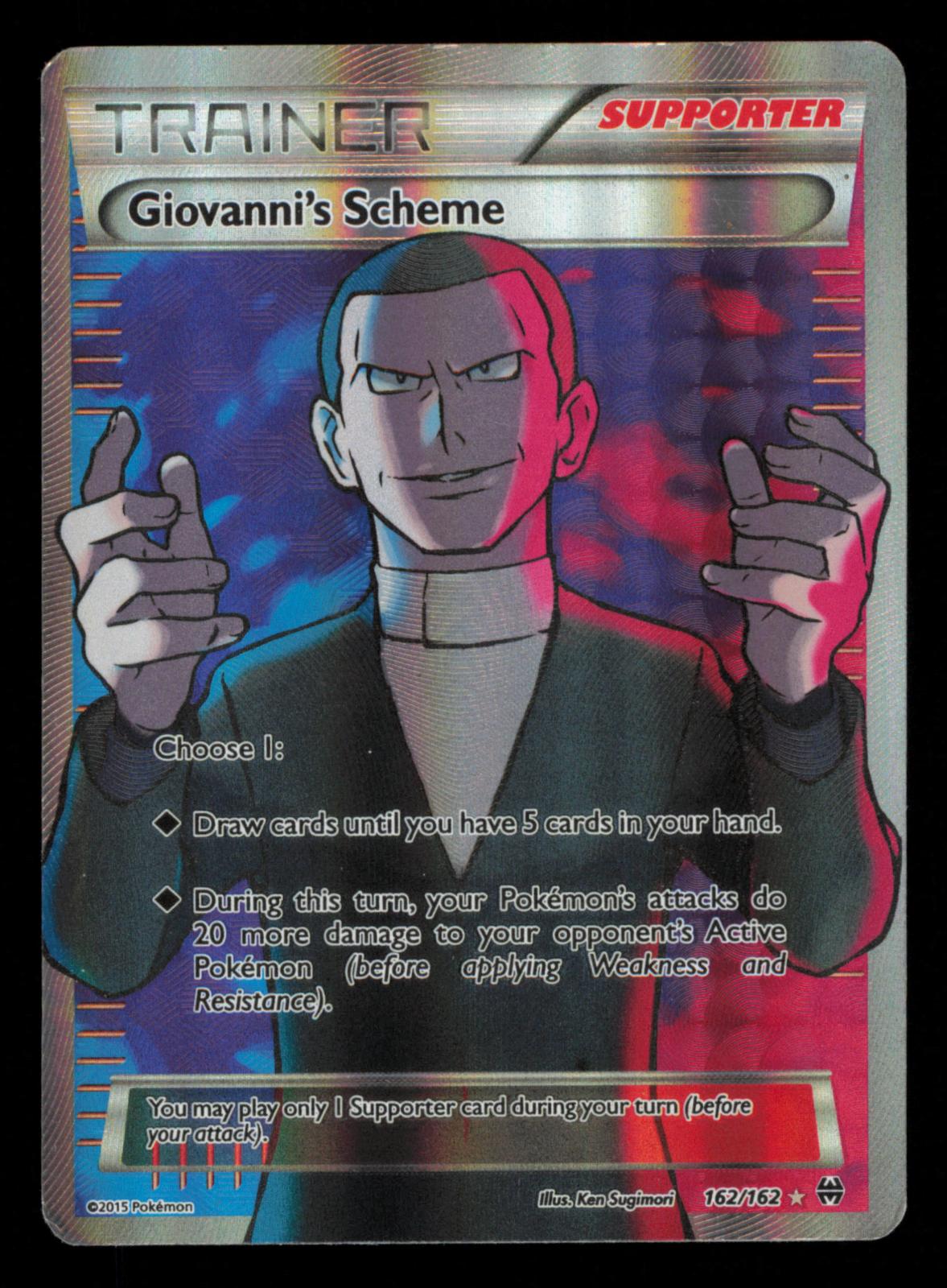 Giovanni's Scheme 162/162 Ultra Rare BREAKthrough Pokemon Holo