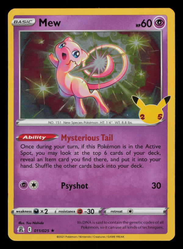 Mew 011/025 Holo Rare Celebrations Pokemon
