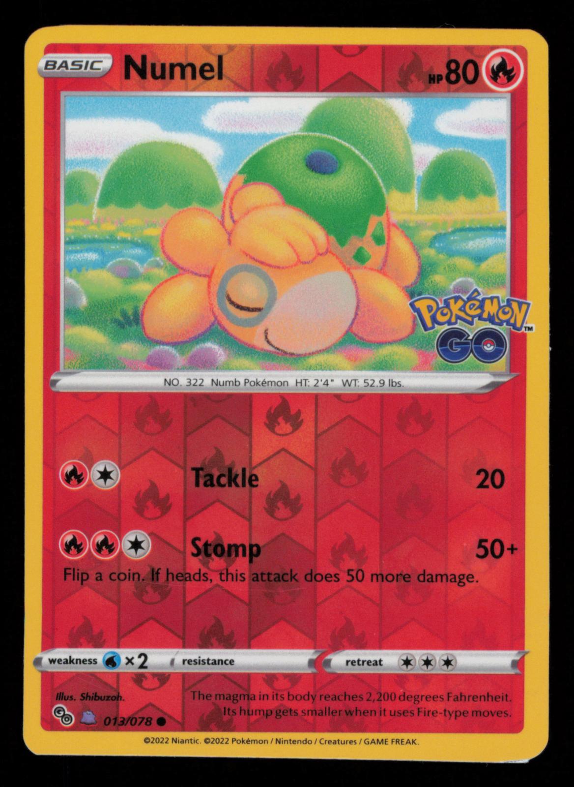 Numel (Peelable Ditto) 013/078 Common Pokemon GO Pokemon Reverse Holo