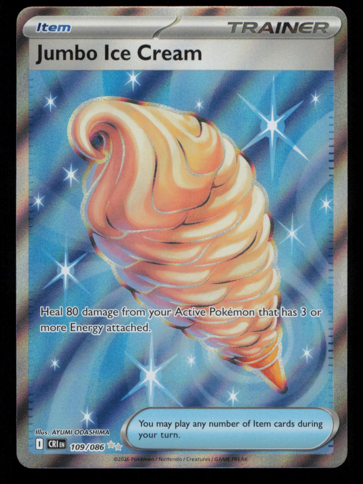 Jumbo Ice Cream 109/086 Ultra Rare Chaos Rising Pokemon