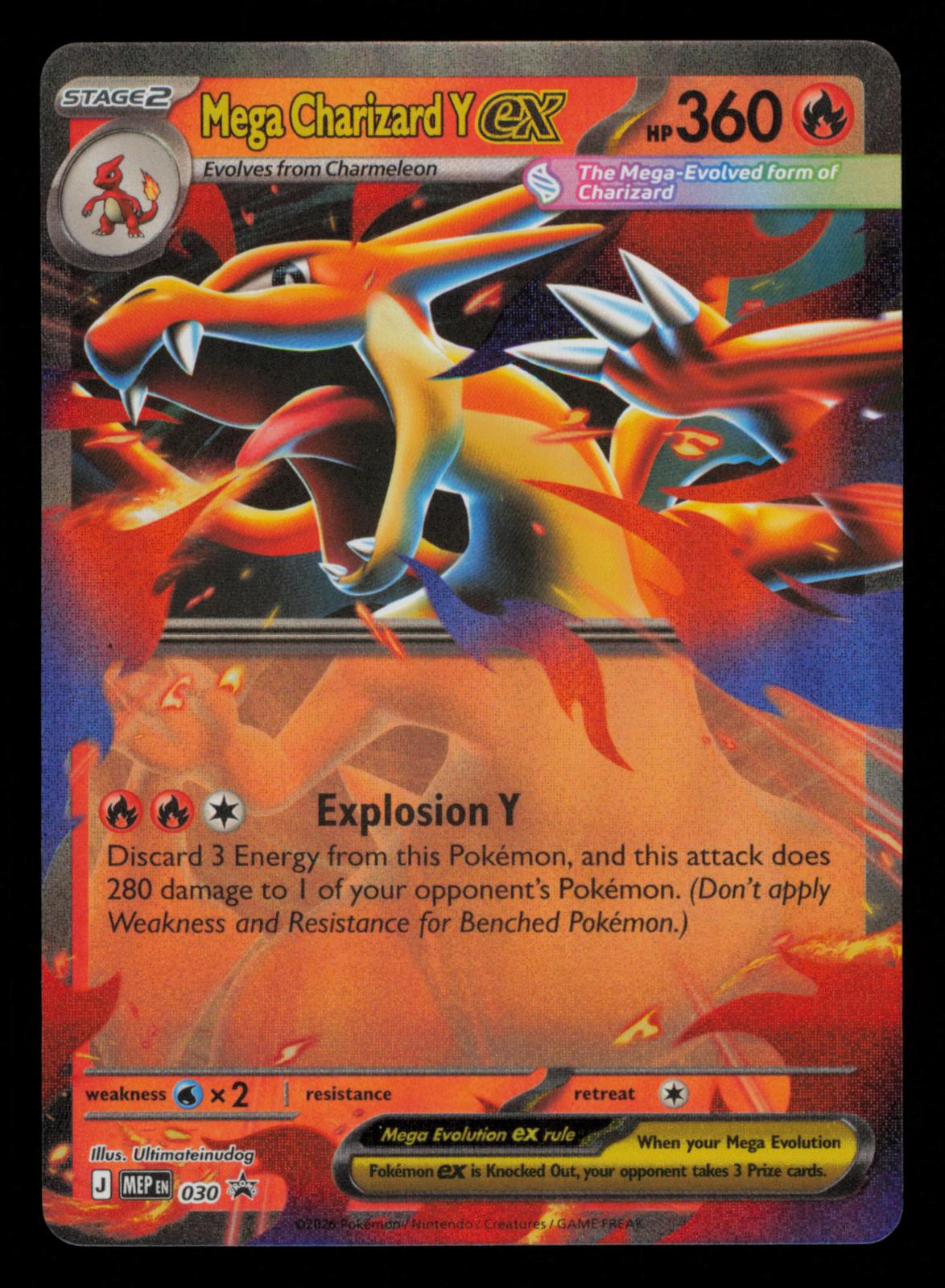 Mega Charizard Y ex 030 Holo Promo ME: Mega Evolution Promo Pokemon