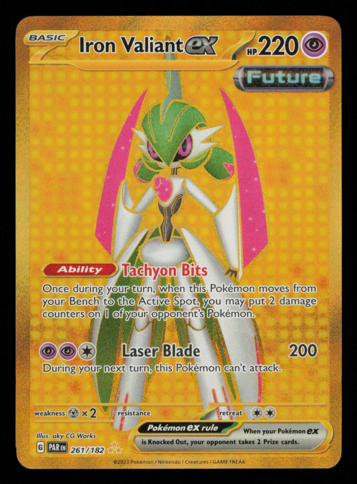 Iron Valiant ex 261/182 Hyper Rare Paradox Rift Pokemon