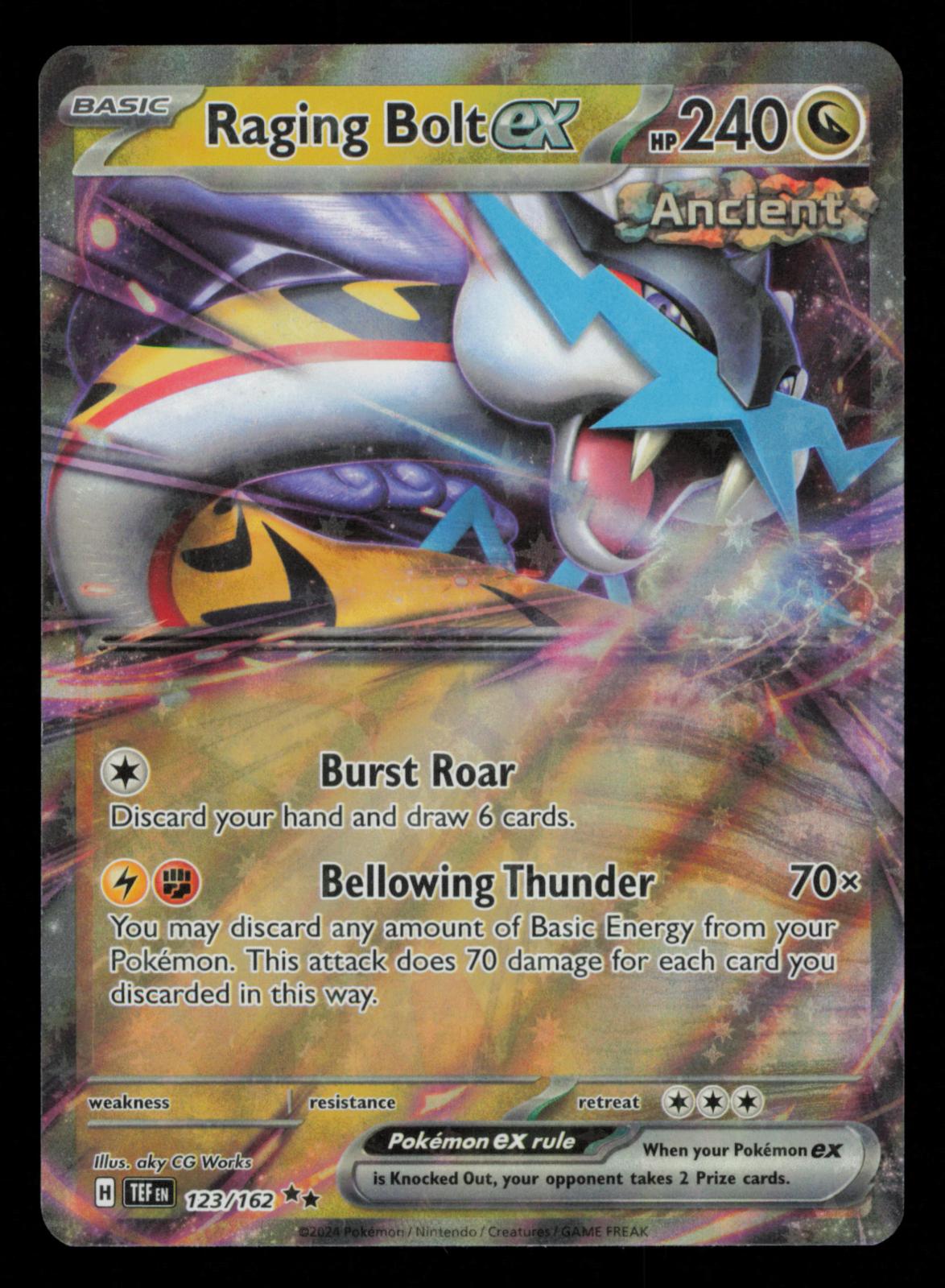 Raging Bolt ex 123/162 Double Rare Temporal Forces Pokemon