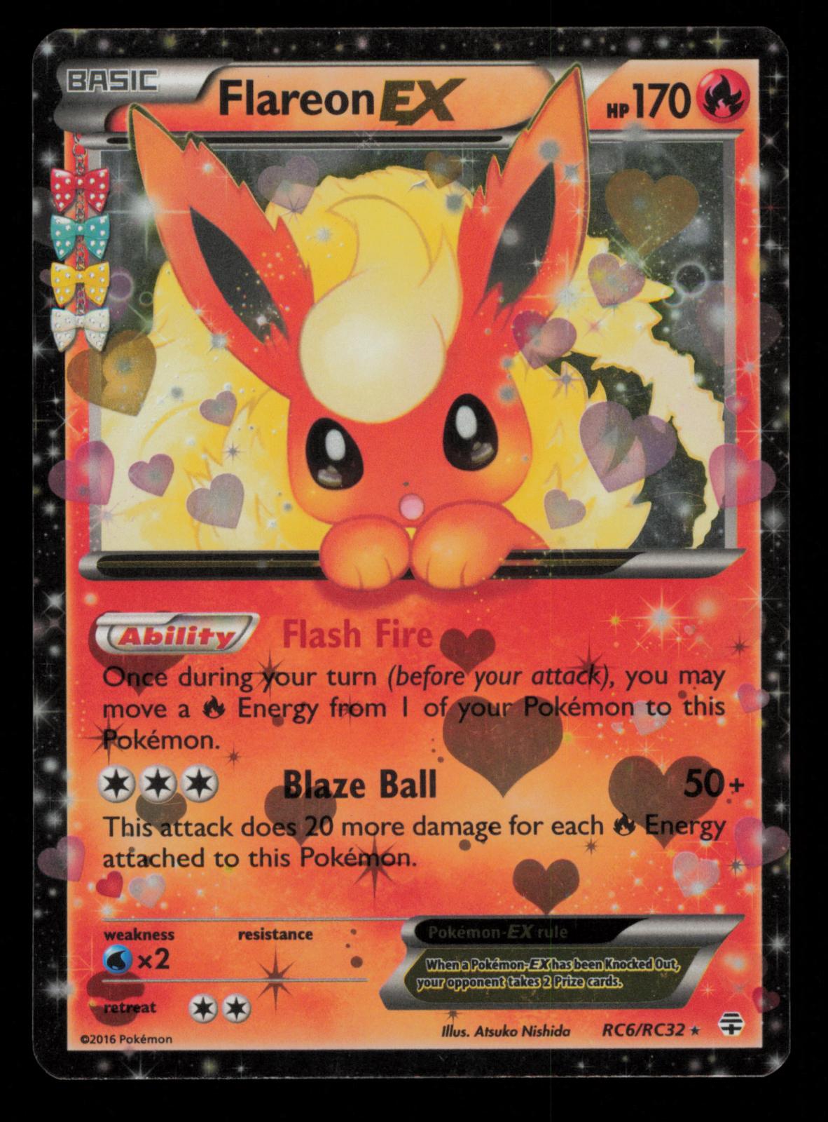 Flareon EX RC6/RC32 Holo EX Rare Generations Pokemon