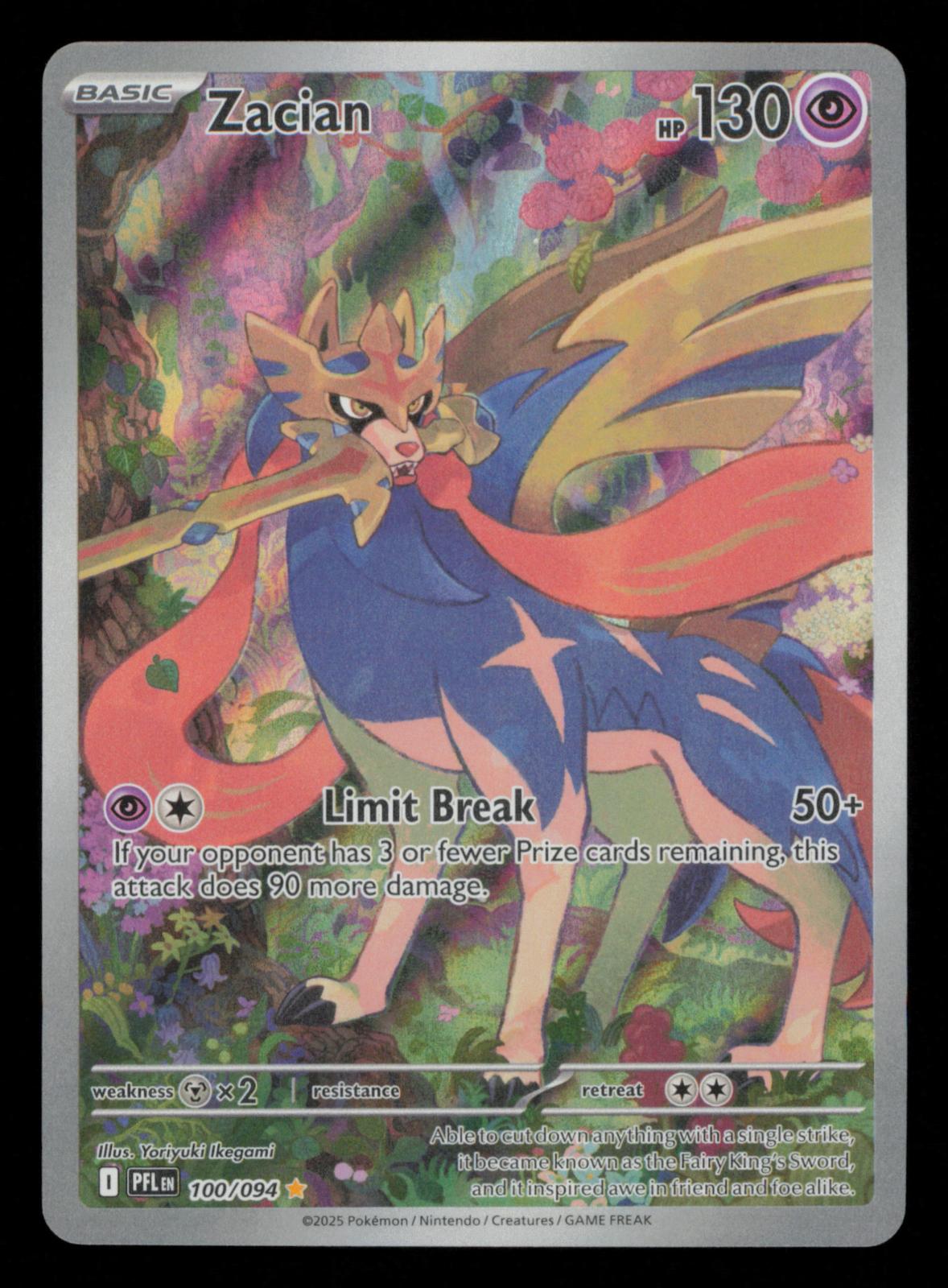 Zacian 100/094 Illustration Rare Phantasmal Flames Pokemon