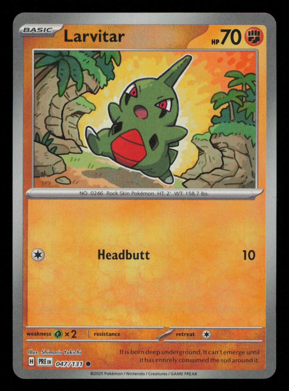 Larvitar 047/131 Common Prismatic Evolutions Pokemon