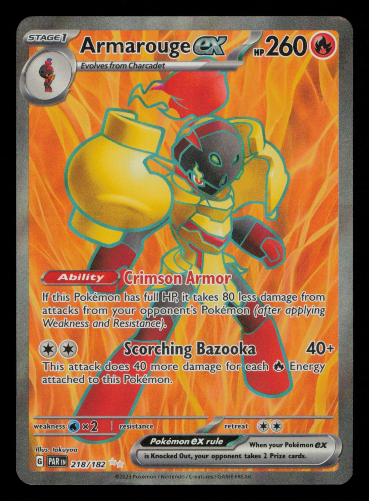 Armarouge ex 218/182 Ultra Rare Paradox Rift Pokemon