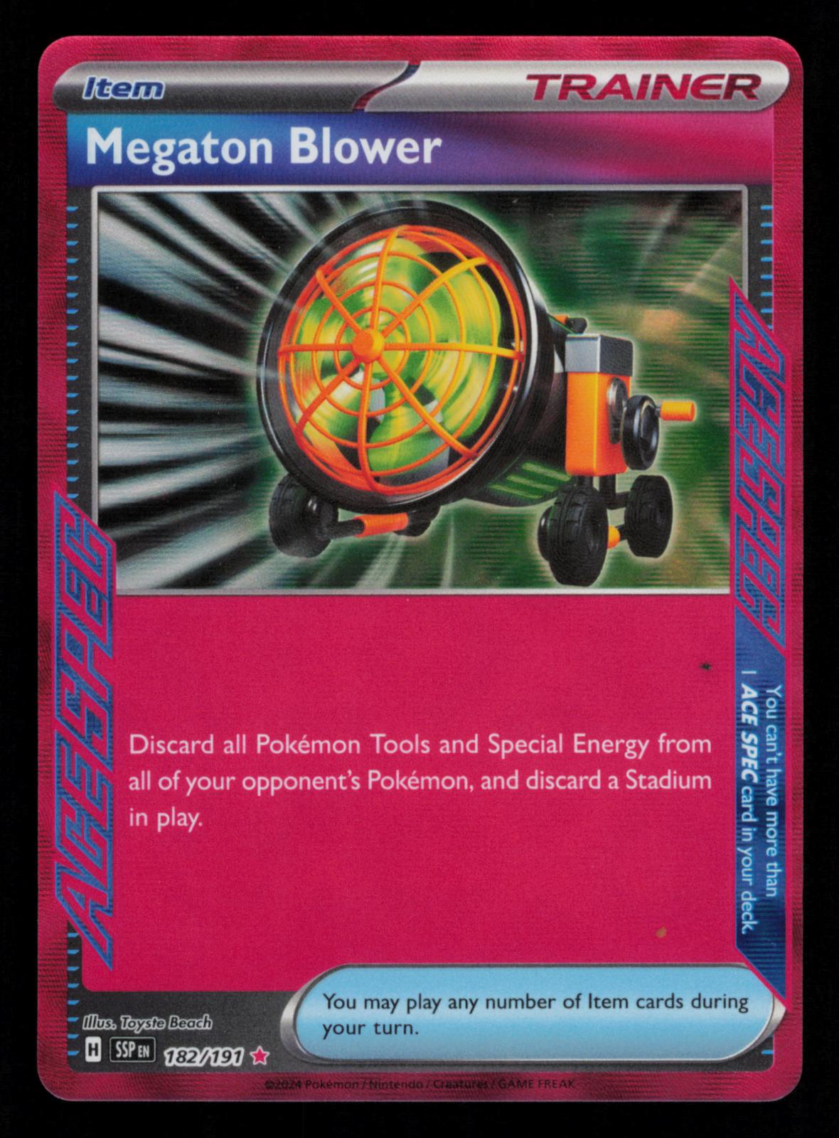 Megaton Blower 182/191 ACE SPEC Rare Surging Sparks Pokemon
