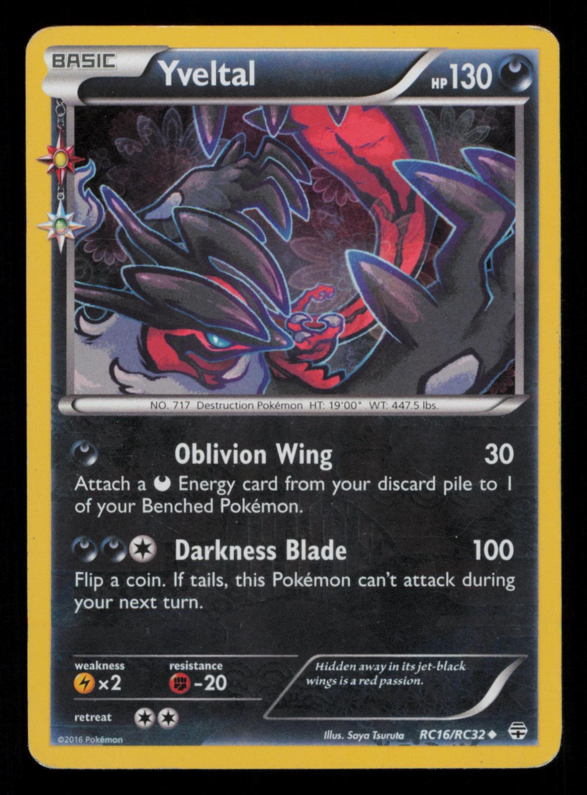 Yveltal 65/114 Holo Rare Steam Siege Pokemon