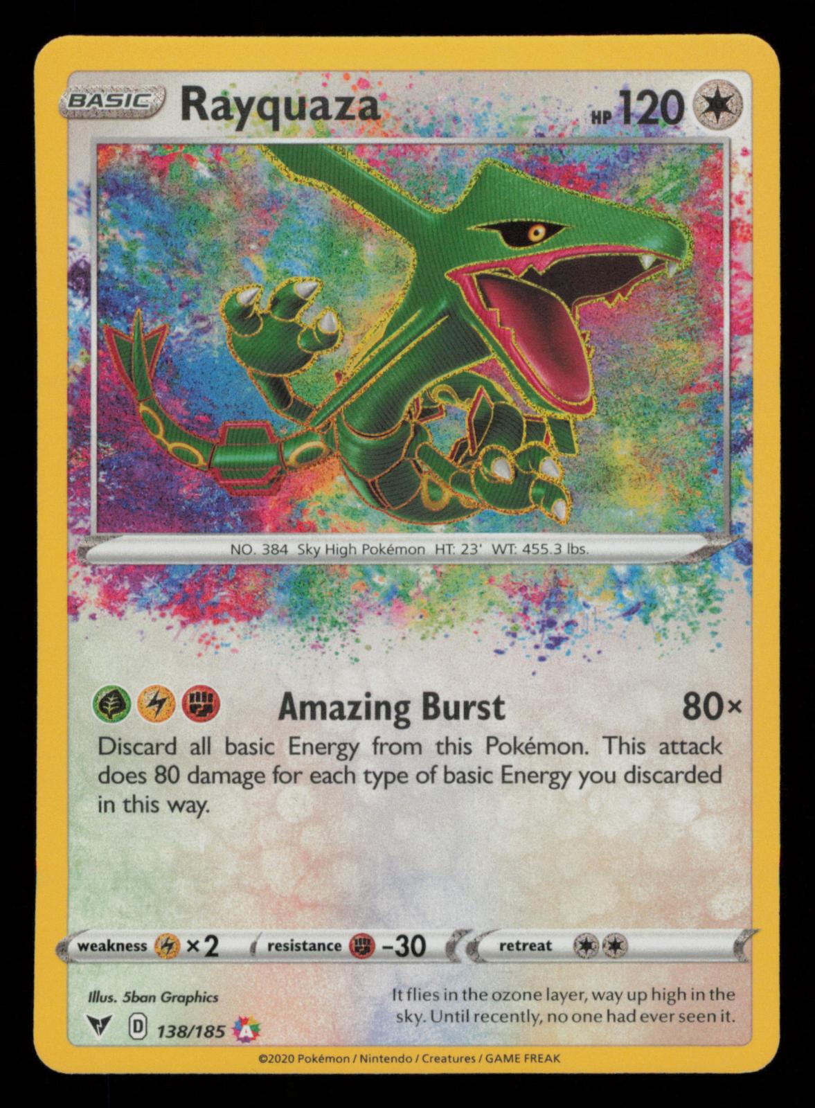 Rayquaza 138/185 Amazing Rare Vivid Voltage Pokemon Holo
