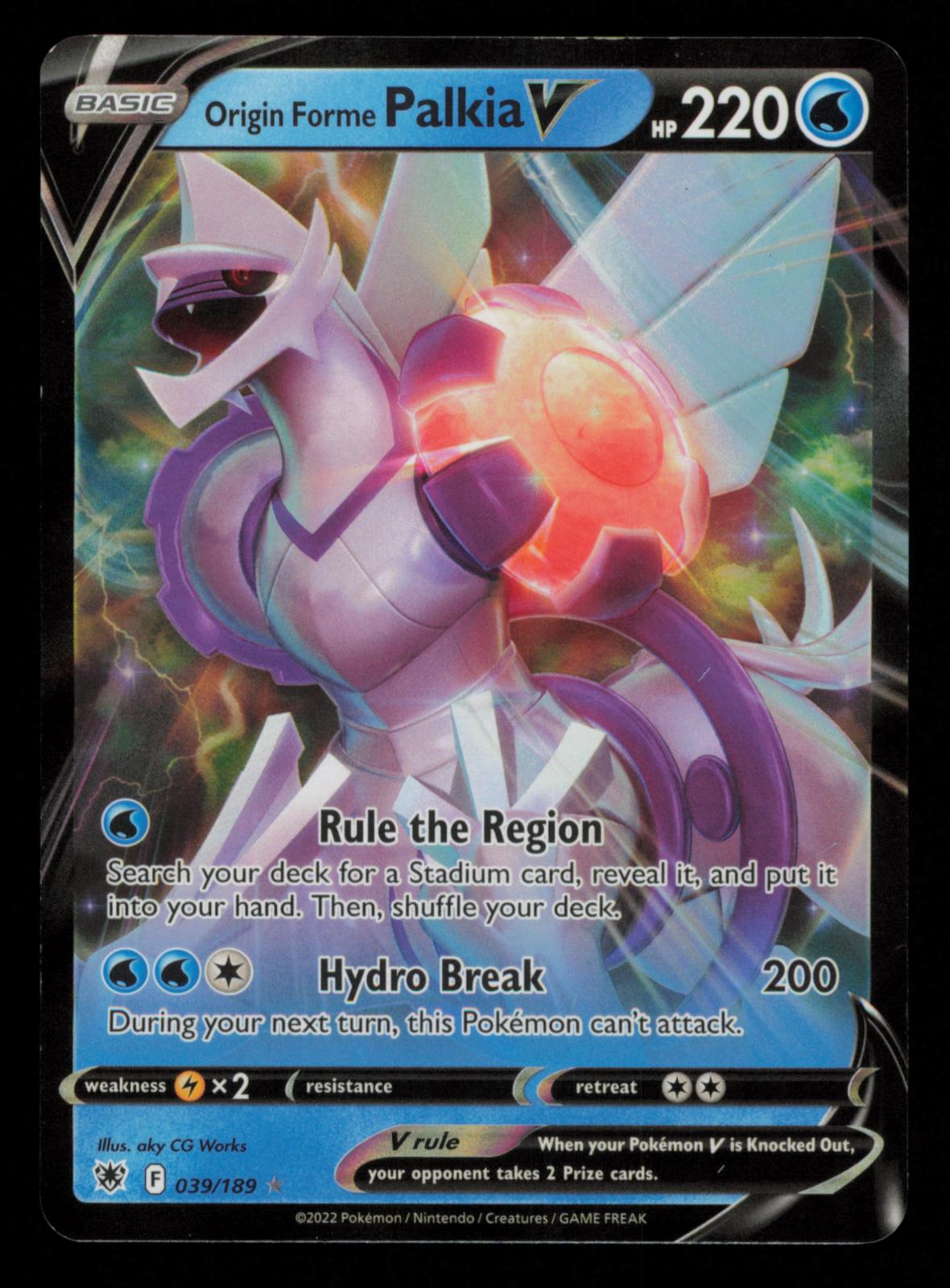 Origin Forme Palkia V 039/189 Holo V Rare Astral Radiance Pokemon
