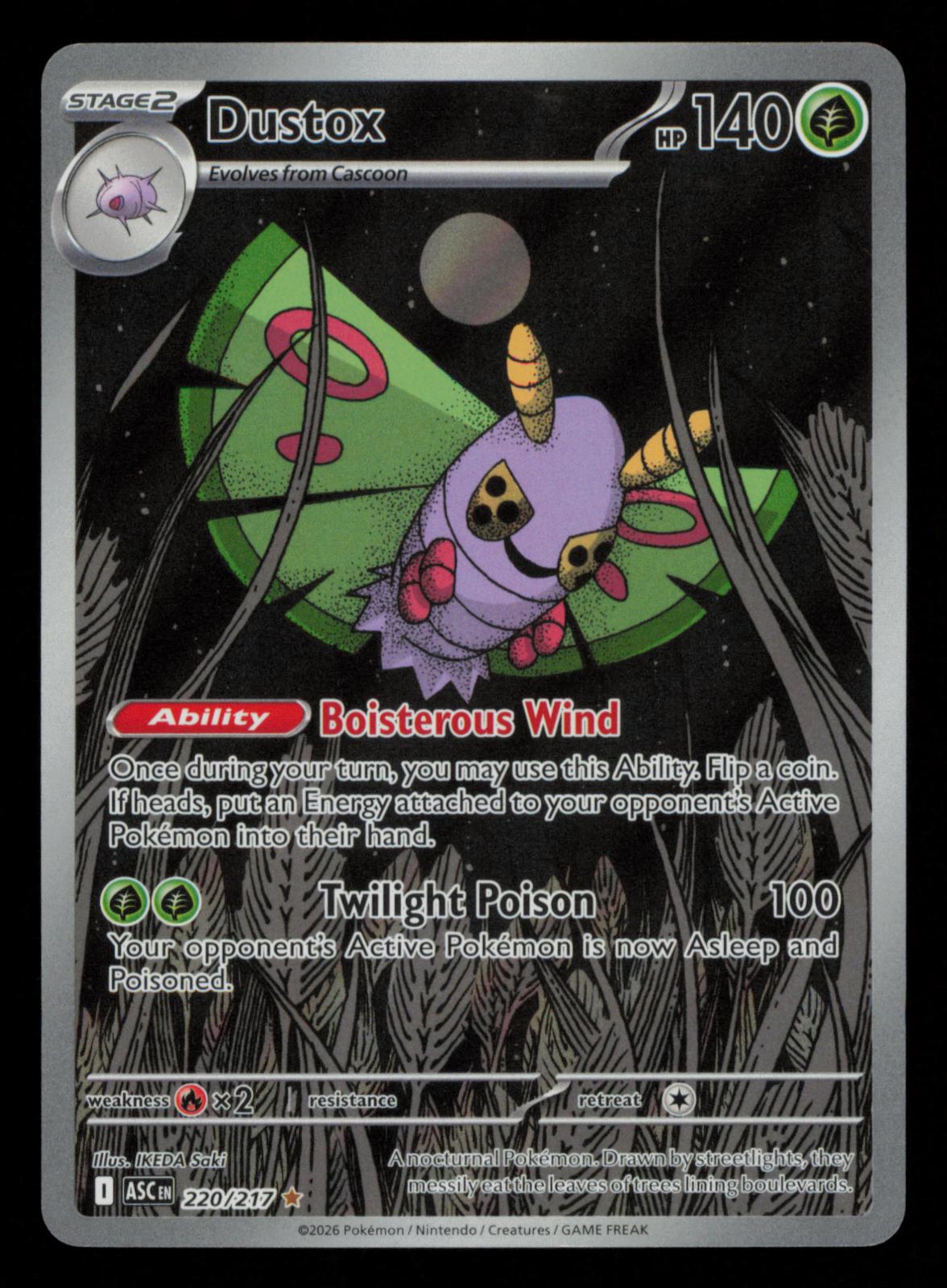 Dustox 220/217 Illustration Rare Ascended Heroes Pokemon