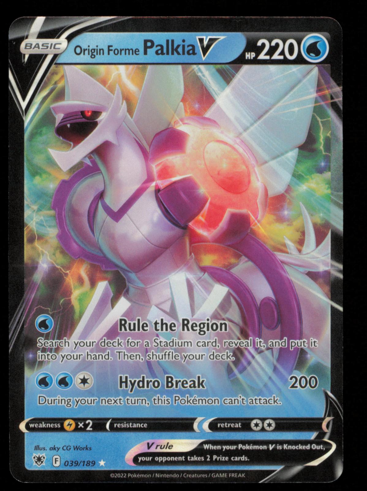Origin Forme Palkia V 039/189 Holo V Rare Astral Radiance Pokemon