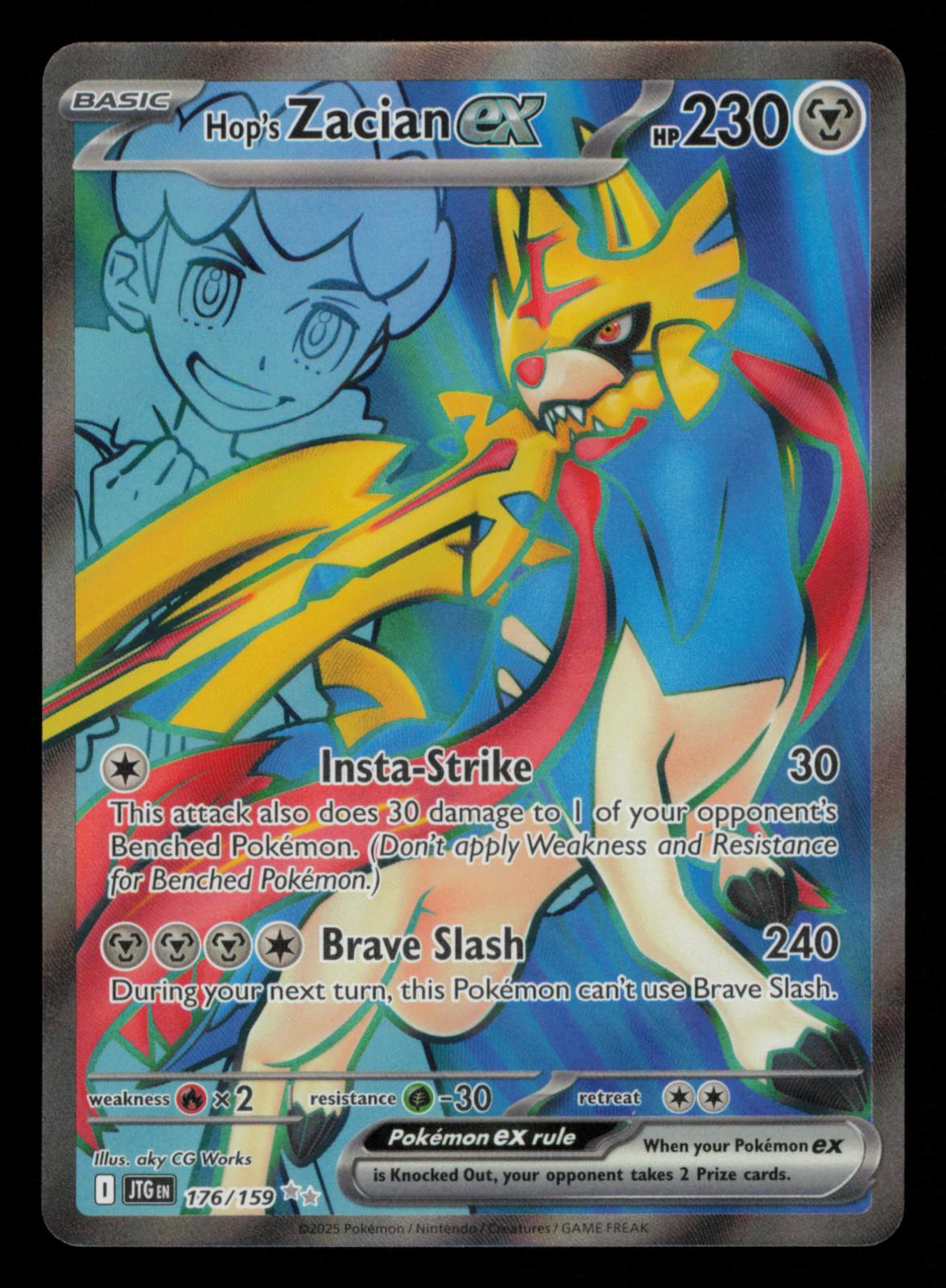 Hop's Zacian ex 176/159 Ultra Rare Journey Together Pokemon