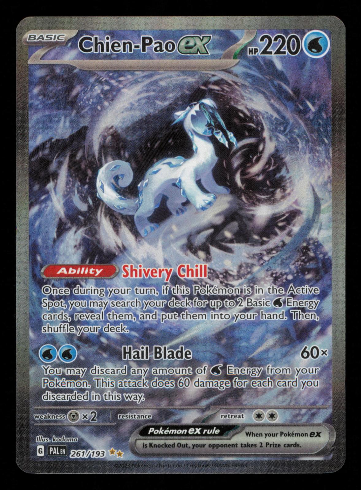 Chien-Pao ex 261/193 Special Illustration Rare Paldea Evolved Pokemon 