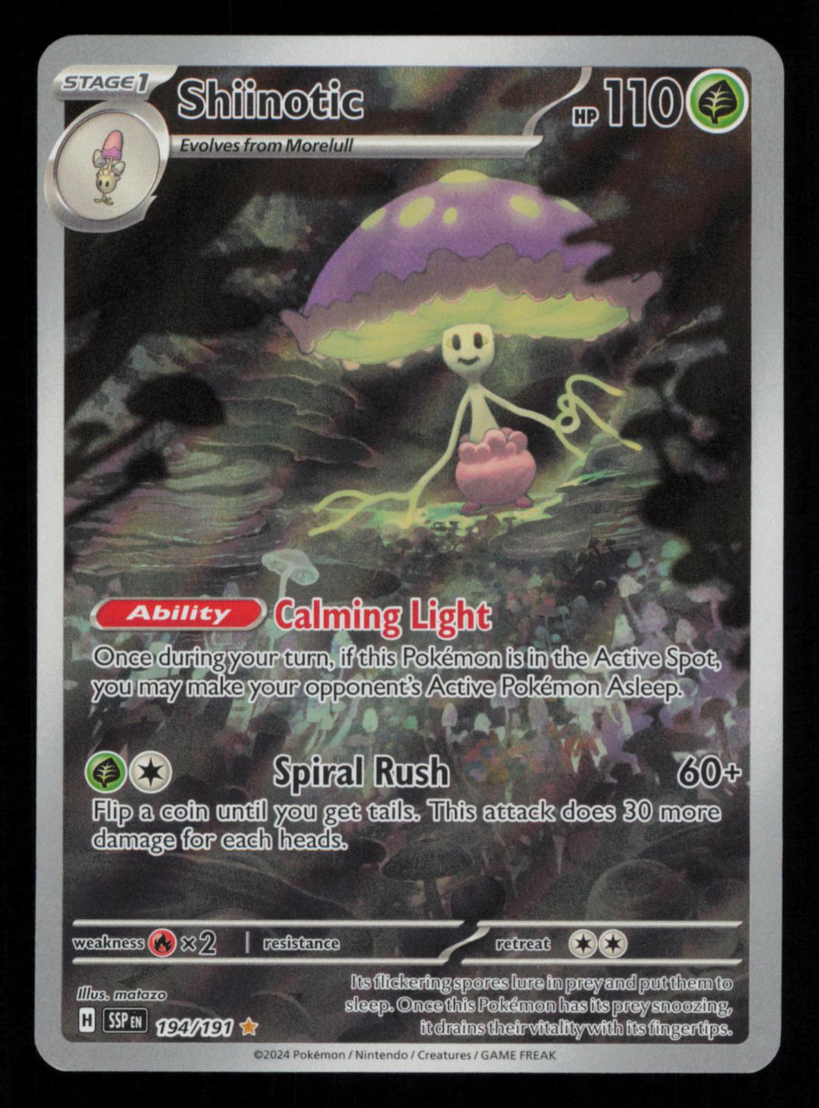 Shiinotic 194/191 Illustration Rare Surging Sparks Pokemon