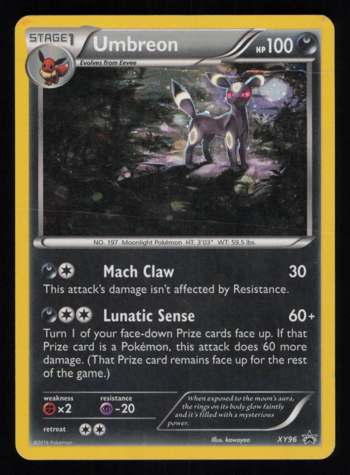 Umbreon XY96 Holo Promo XY Promo - Front pinched holofoil