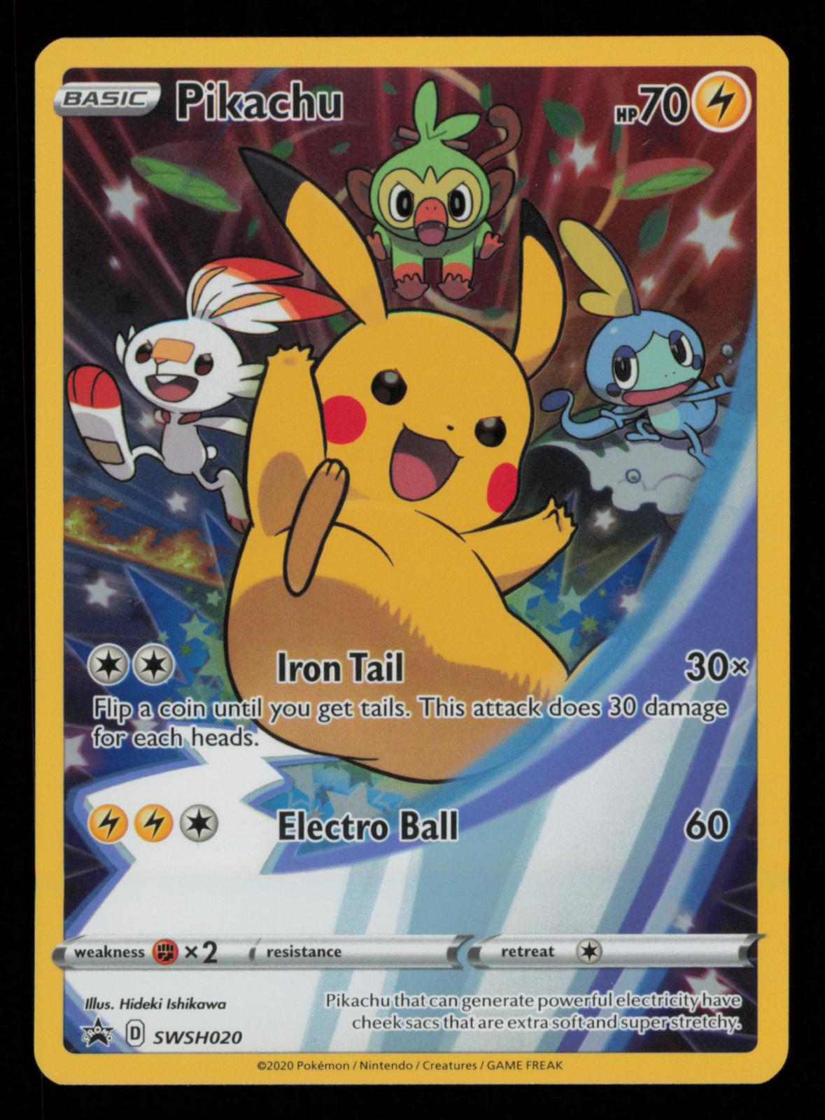 Pikachu SWSH020 Holo Promo Sword & Shield Promo Pokemon 