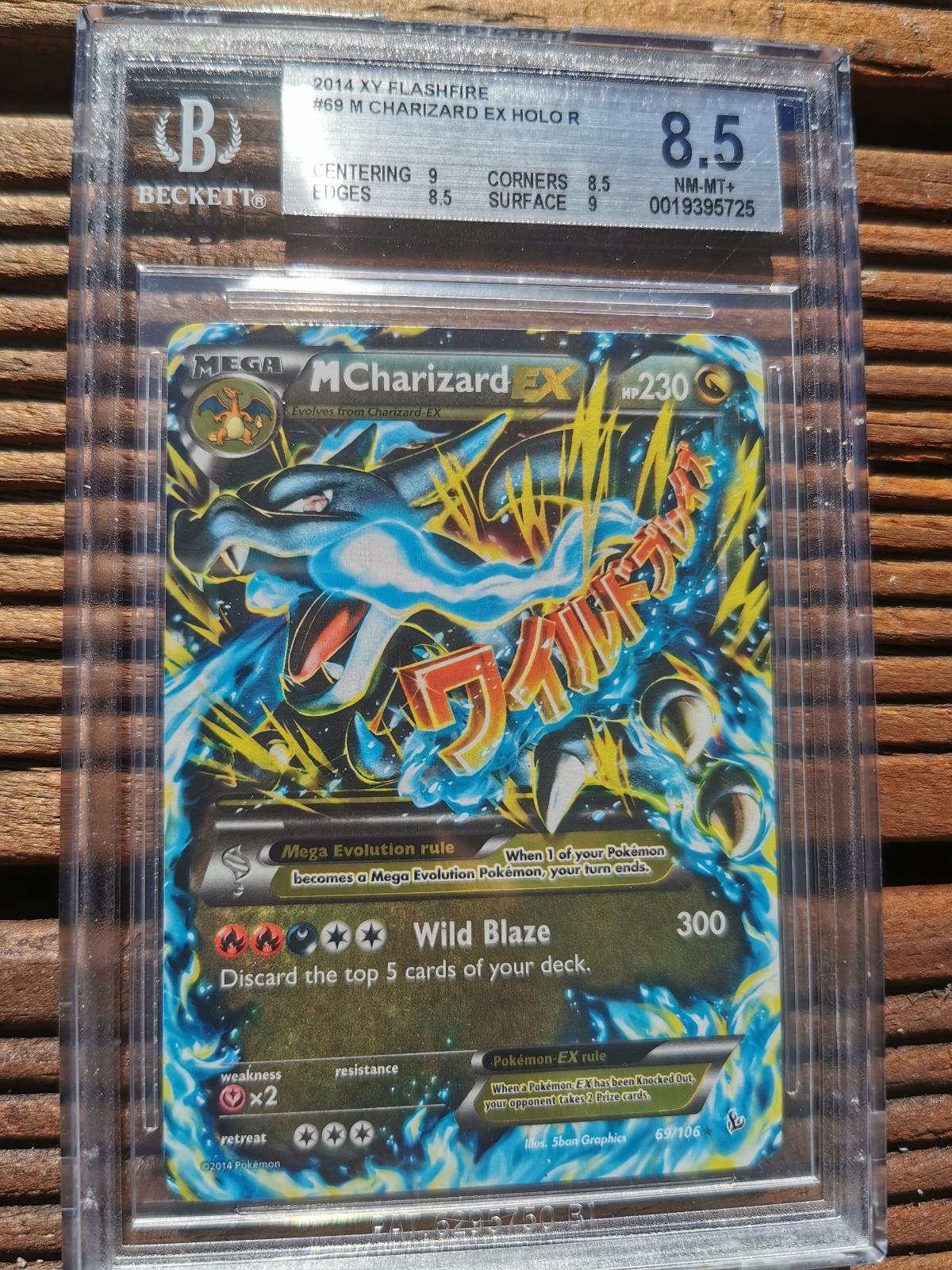 M Charizard EX 69/106 Holo EX Rare Flashfire BGS 8.5 MINT