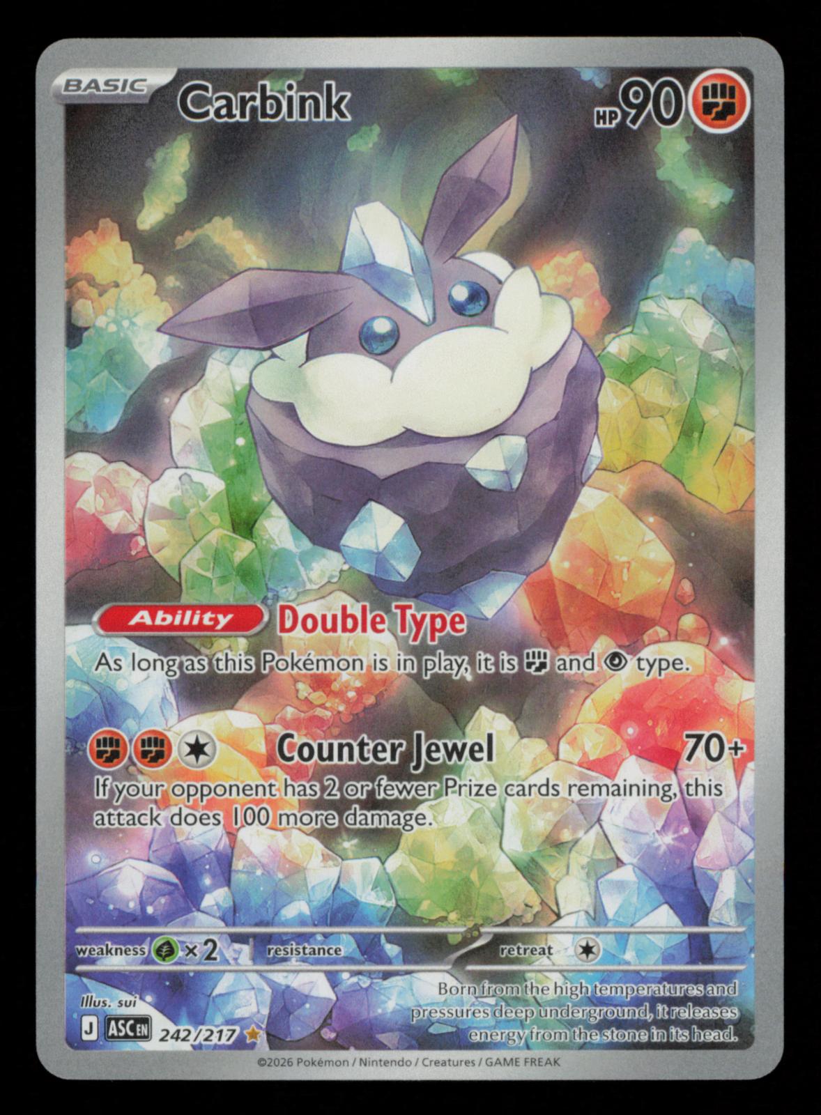 Carbink 242/217 Illustration Rare Ascended Heroes Pokemon