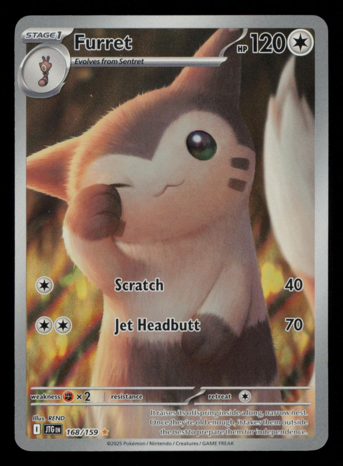 Furret 168/159 Illustration Rare Journey Together Pokemon