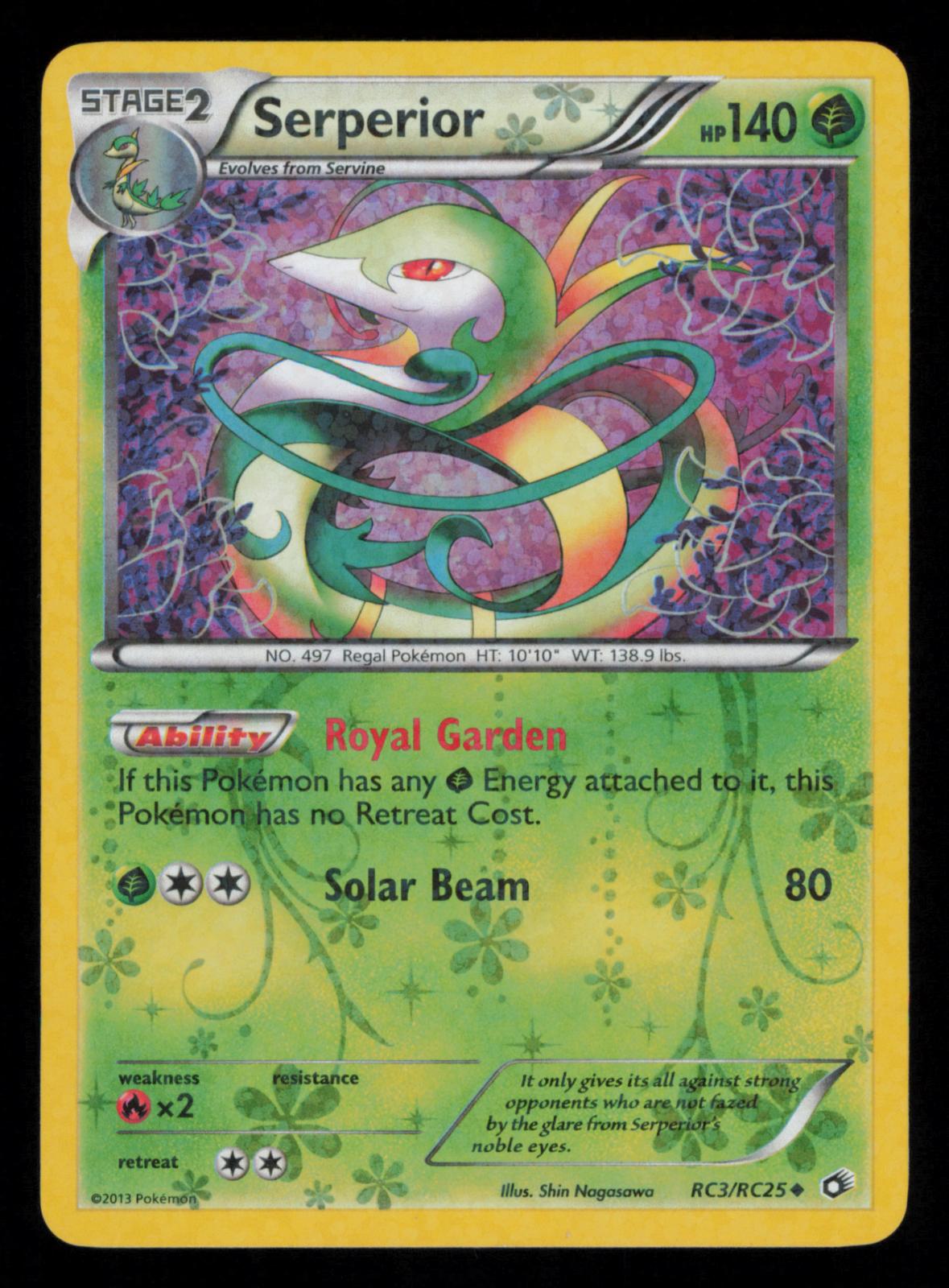Serperior RC3/RC25 Holo Uncommon Legendary Treasures: Radiant Collection Pokemon