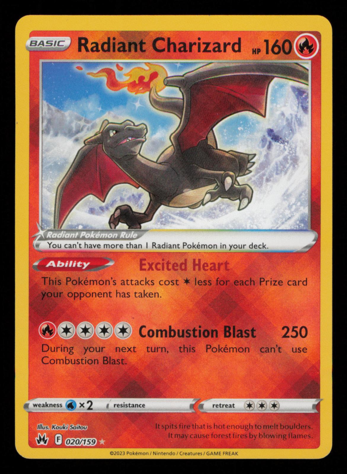 Radiant Charizard 020/159 Radiant Rare Crown Zenith Pokemon