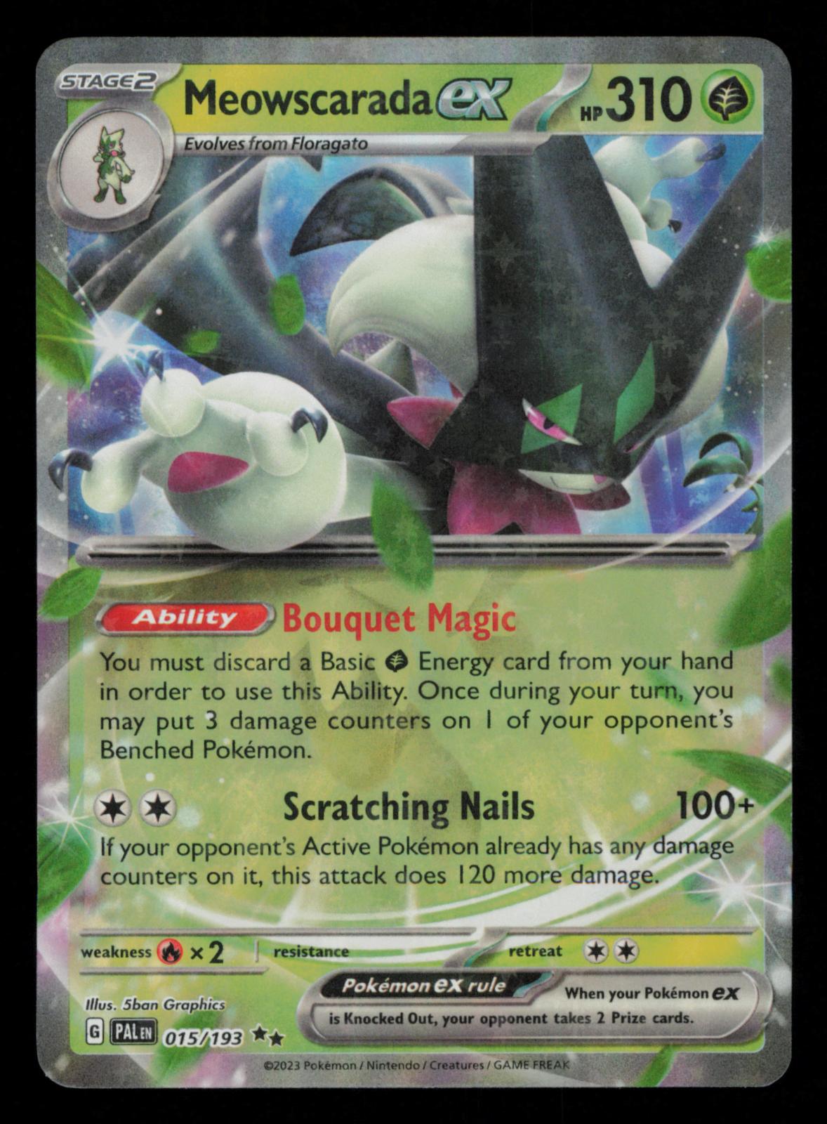Meowscarada ex 015/193 Double Rare Paldea Evolved Pokemon