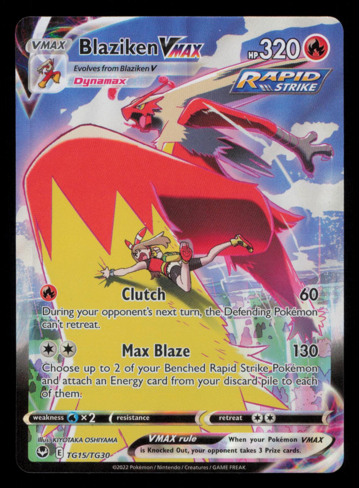 Blaziken VMAX TG15/TG30 Holo Ultra Rare Silver Tempest Trainer Gallery Pokemon