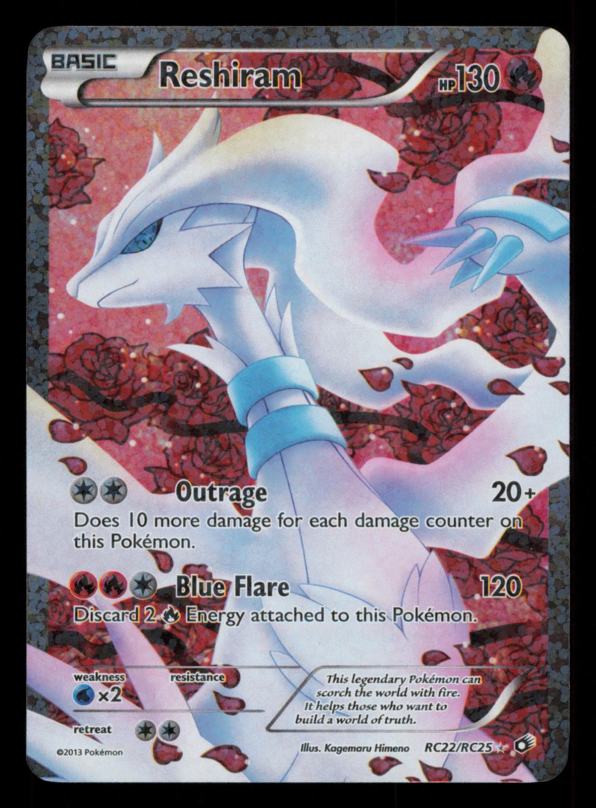 Reshiram (Full Art) RC22/RC25 Holo Legendary Treasures: Radiant Collection 