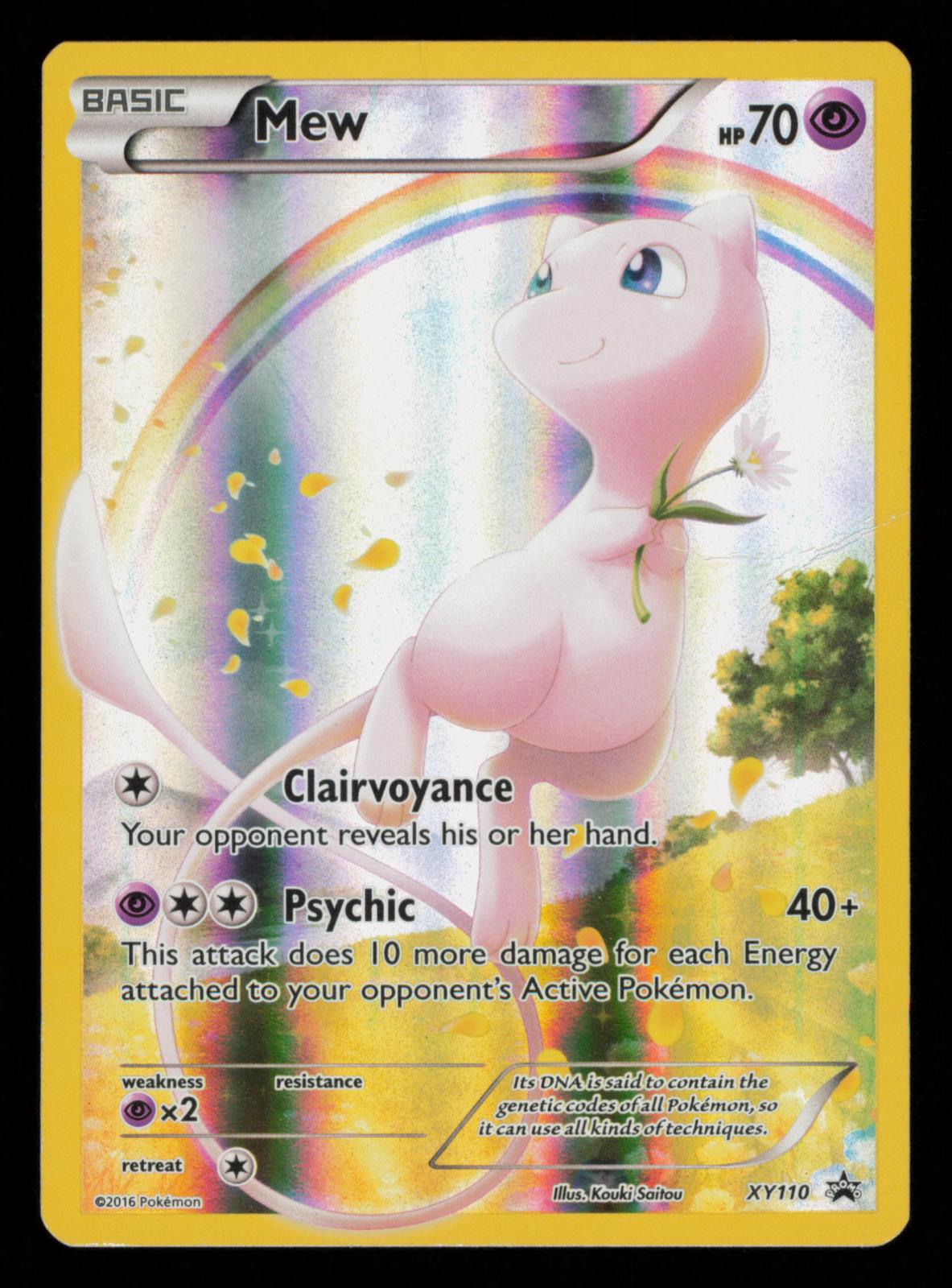 Mew XY110 Holo Promo XY Promo Pokemon Creased
