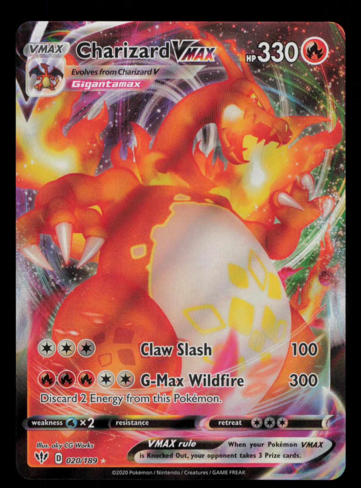 Charizard VMAX 020/189 Holo Ultra Rare Darkness Ablaze Pokemon