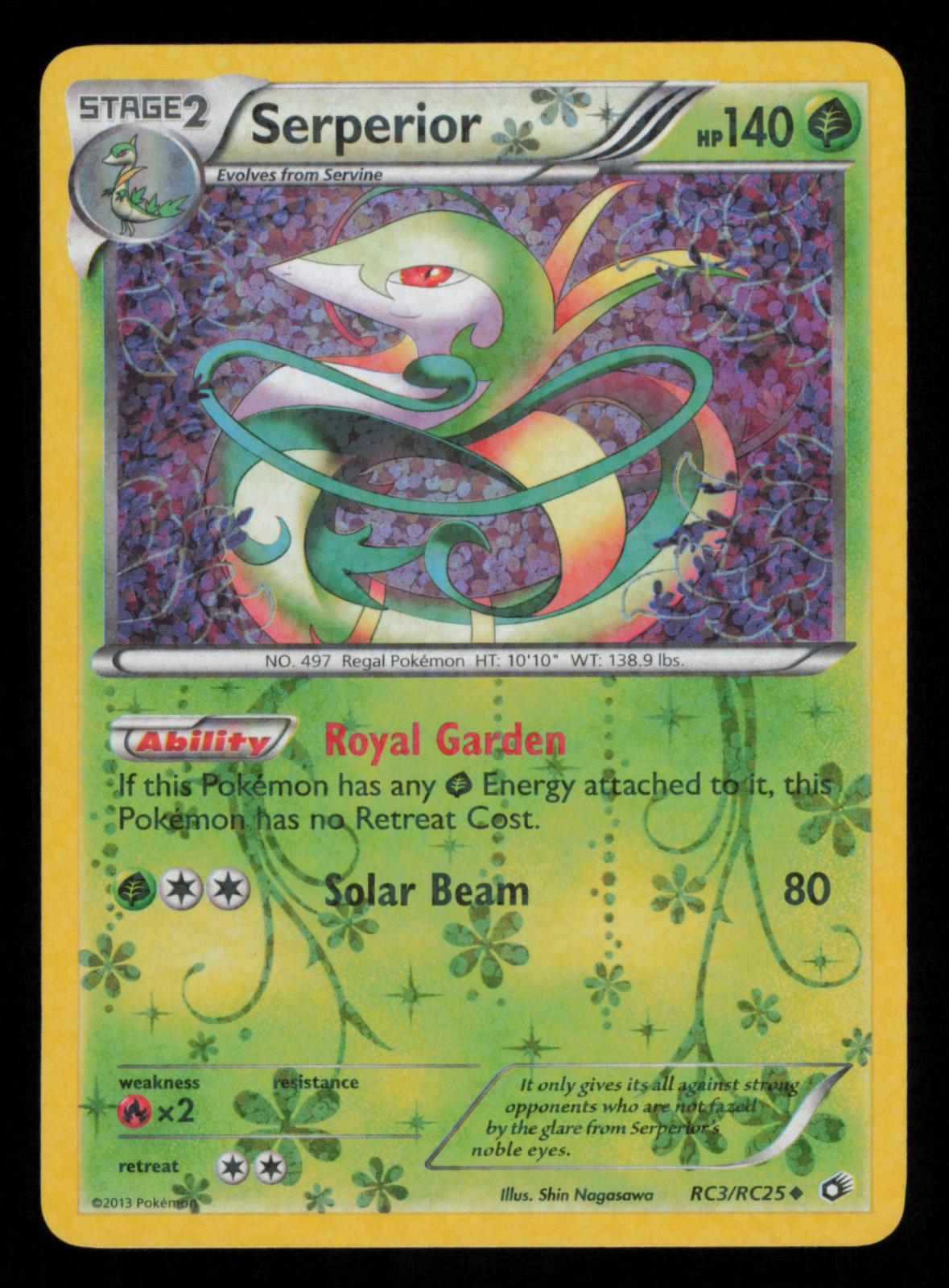 Serperior RC3/RC25 Holo Uncommon Legendary Treasures: Radiant Collection Pokemon