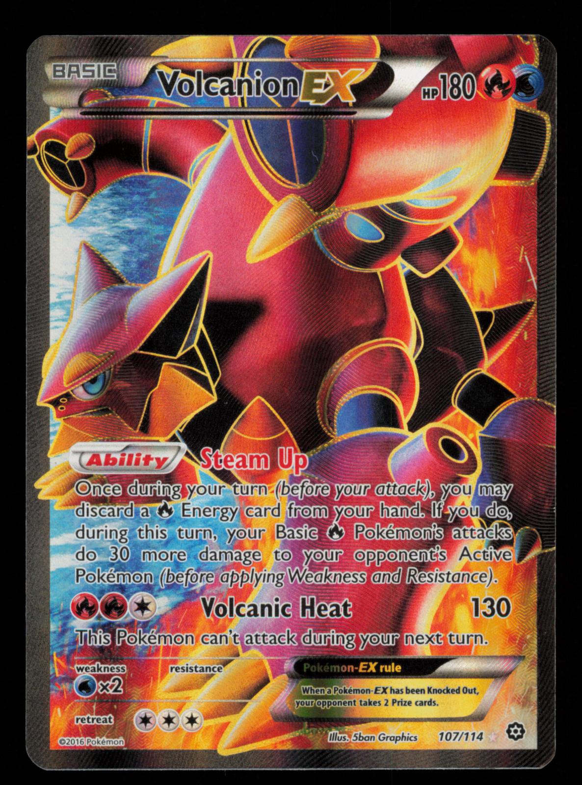 Volcanion EX 107/114 Ultra Rare Steam Siege Pokemon