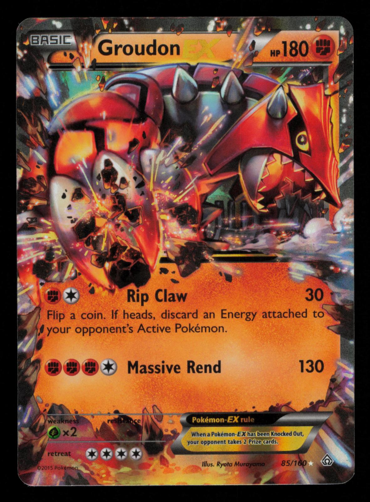 Groudon EX 85/160 Holo EX Rare Primal Clash Pokemon