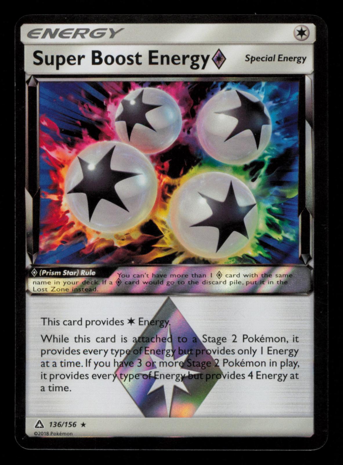 Super Boost Energy ◇ 136/156 Prism Star Rare Ultra Prism Pokemon