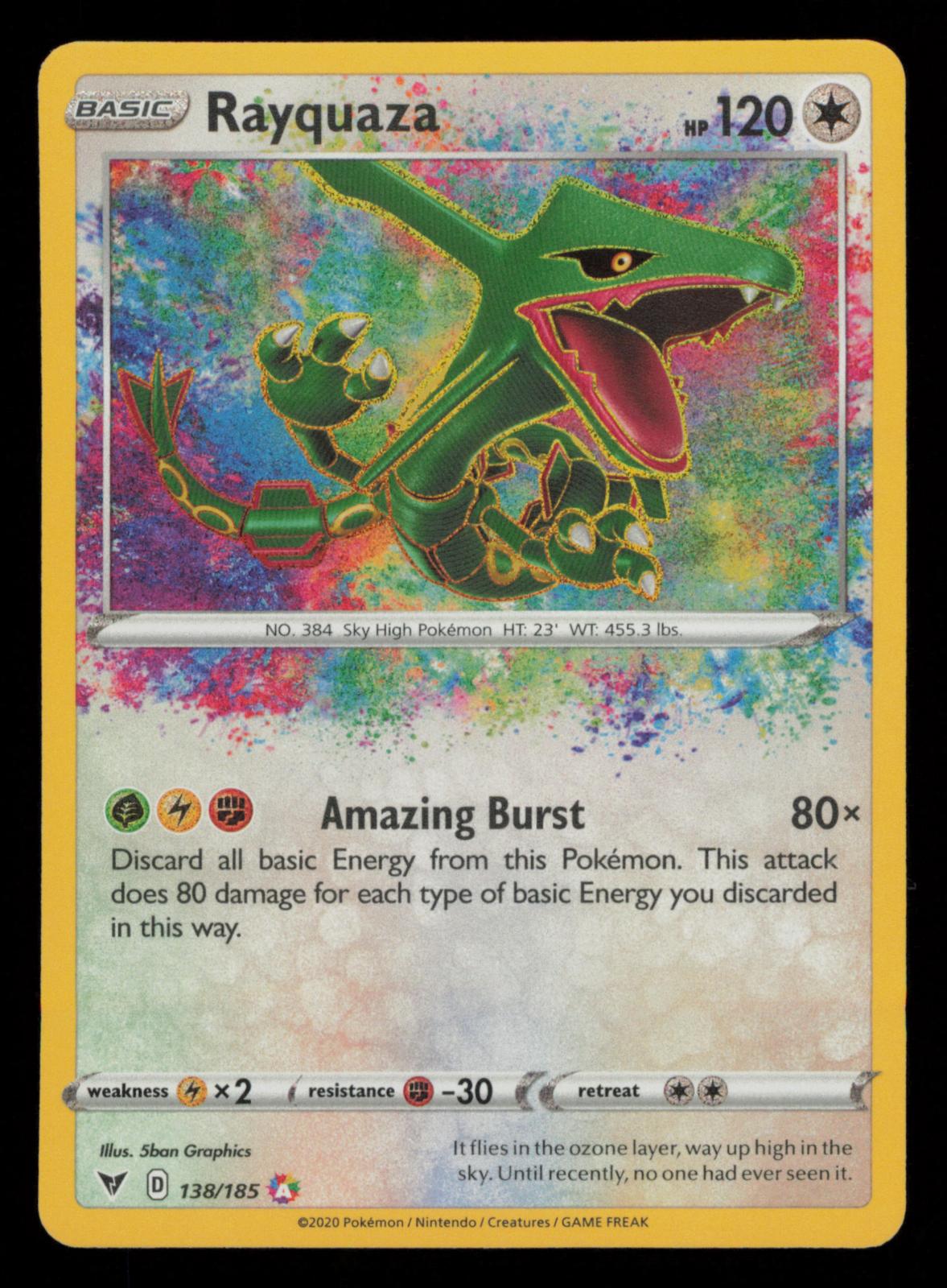 Rayquaza 138/185 Amazing Rare Vivid Voltage Pokemon Holo