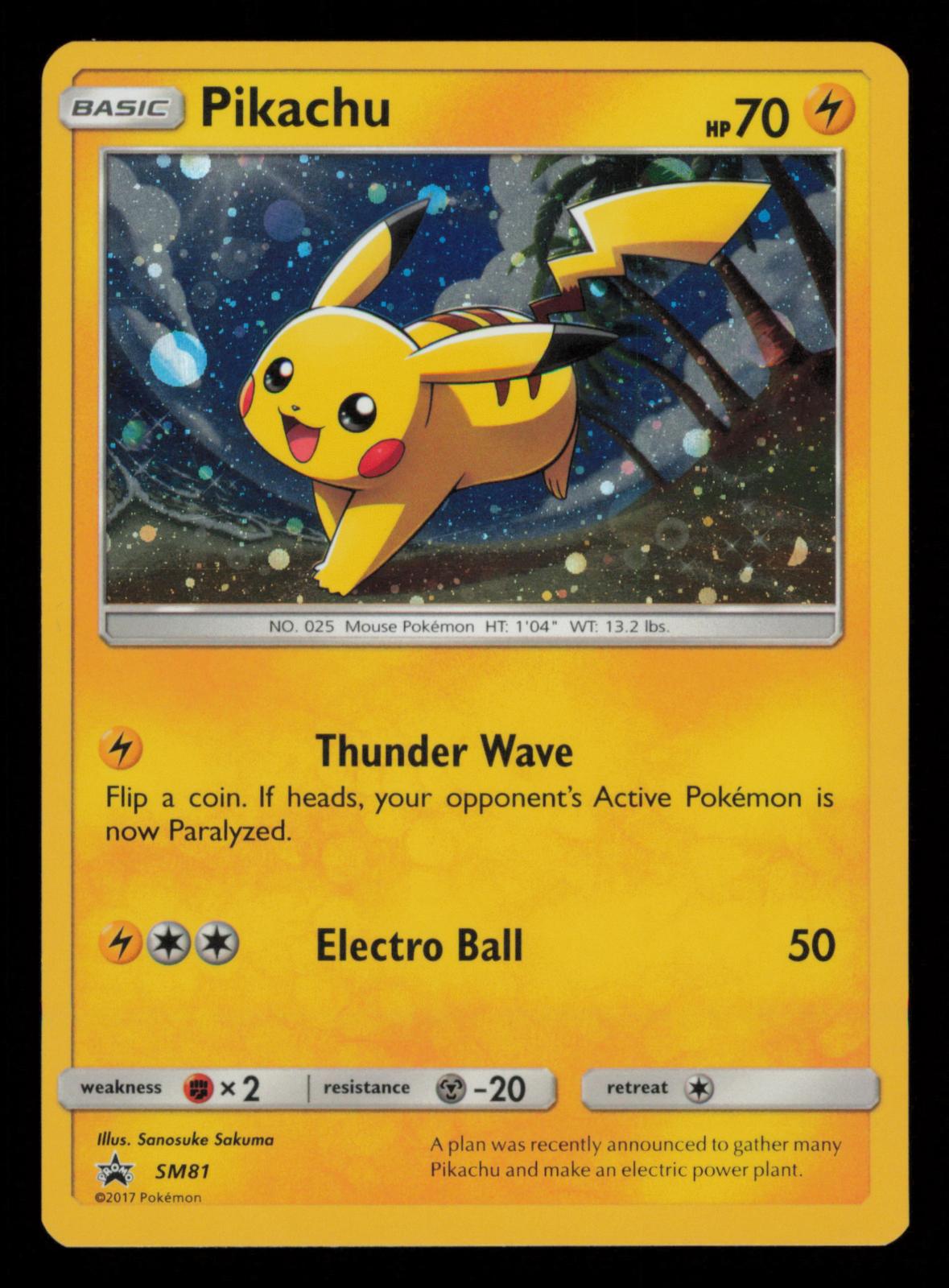 Pikachu - SM81 Holo Promo Sun & Moon Promo Pokemon