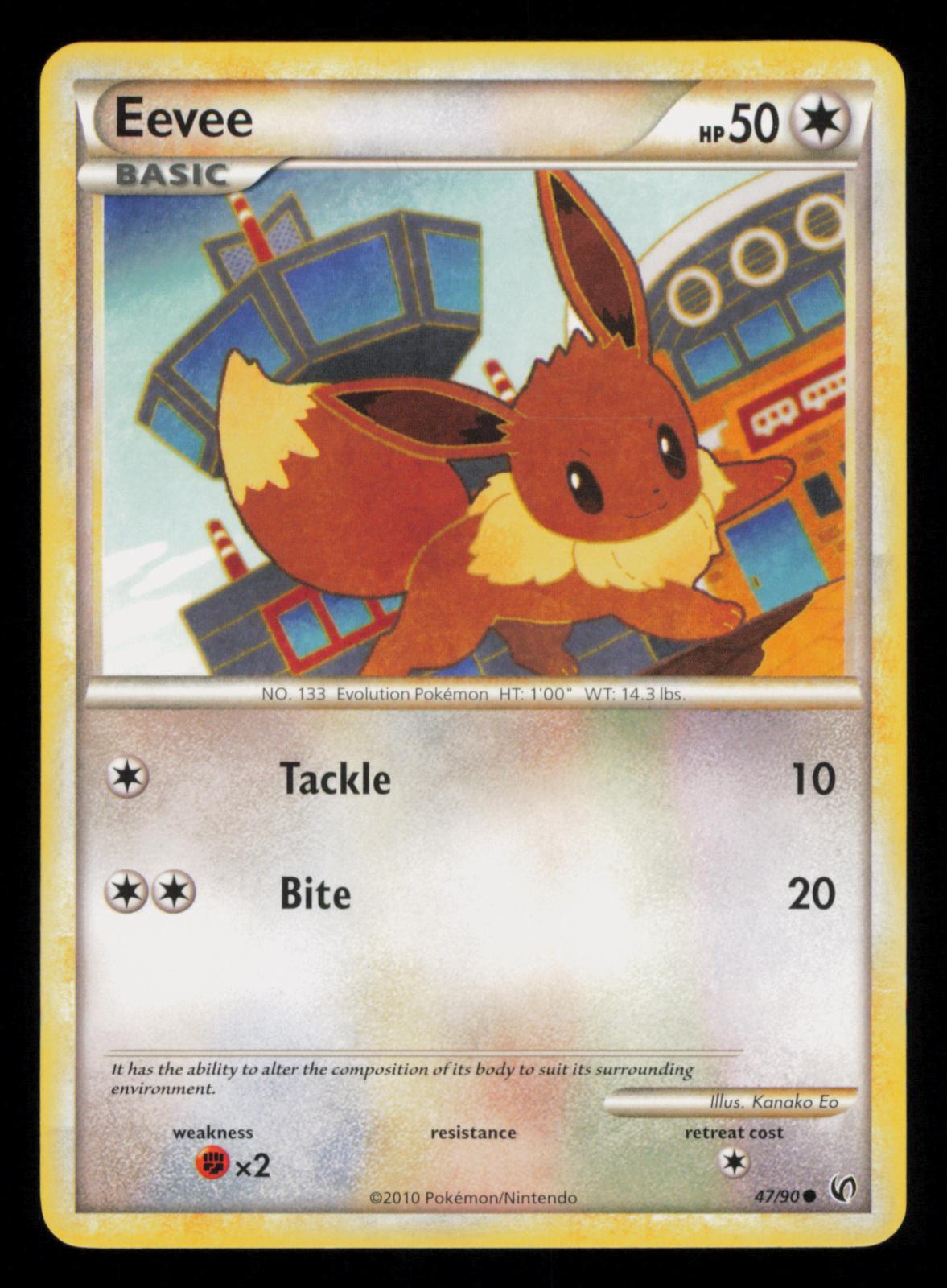 Eevee 47/90 Common HGSS Undaunted Pokemon