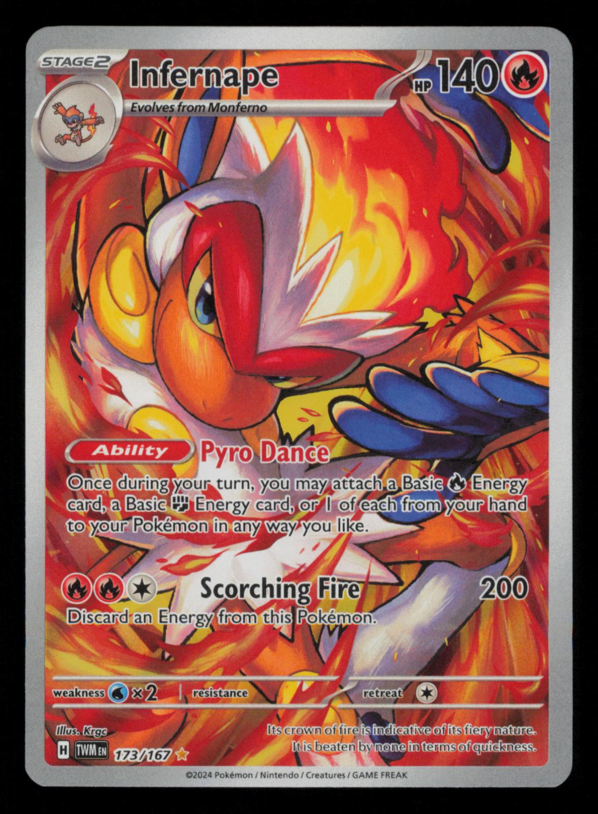 Infernape 173/167 Illustration Rare Twilight Masquerade Pokemon