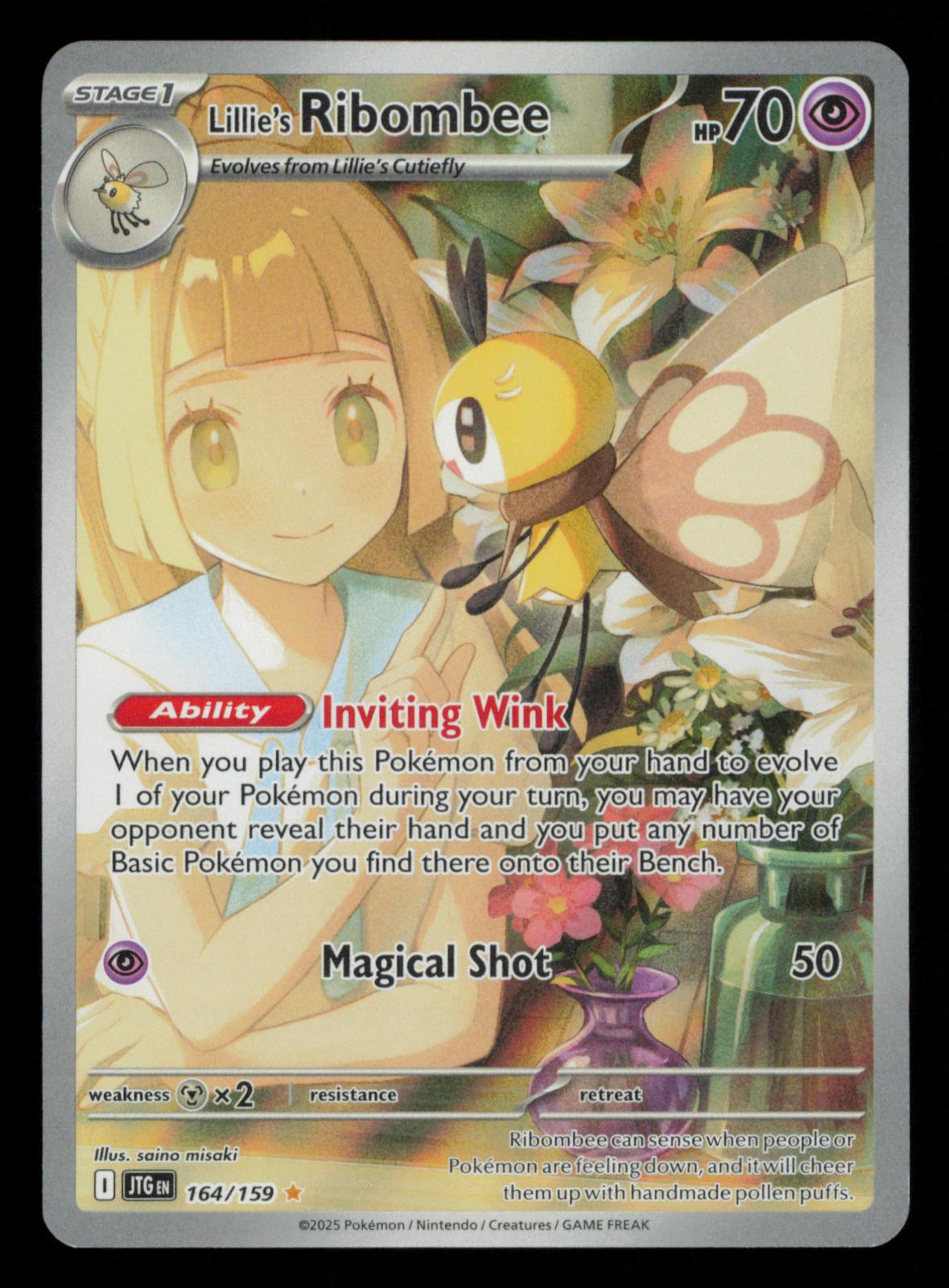 Lillie's Ribombee 164/159 Illustration Rare Journey Together Pokemon