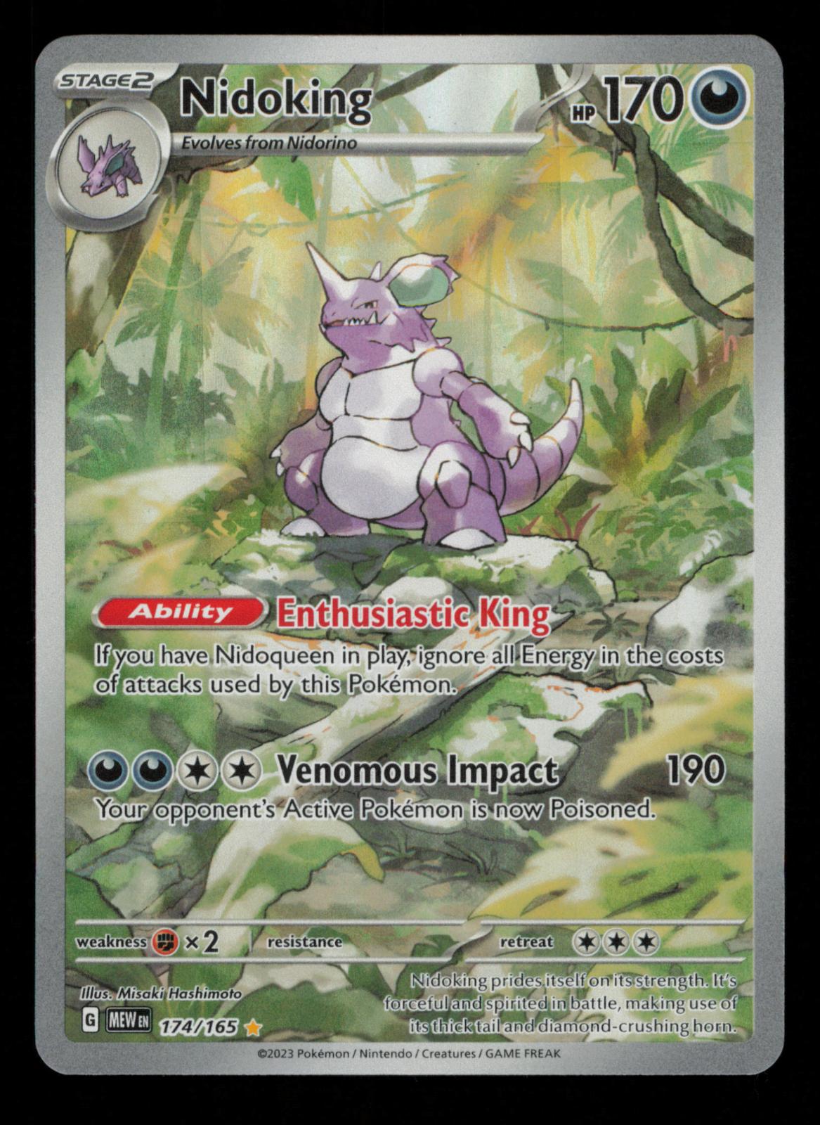 Nidoking 174/165 Illustration Rare 151 Pokemon Holo