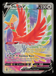 Ho-Oh V 187/195 Ultra Rare Silver Tempest Pokemon Holo