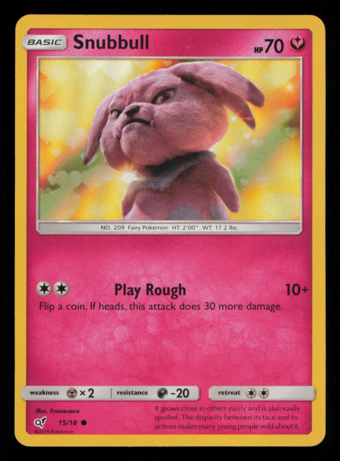 Snubbull 15/18 Common Detective Pikachu Pokemon