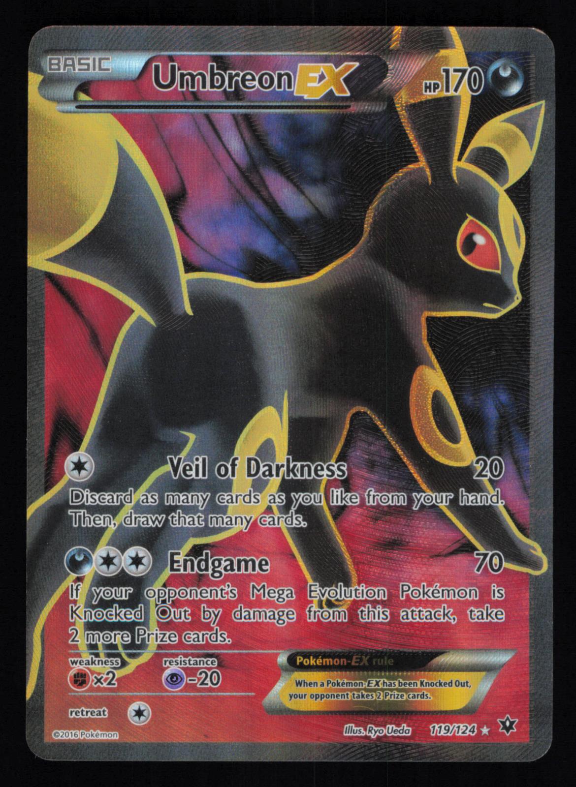 Umbreon EX 119/124 Ultra Rare Fates Collide Pokemon