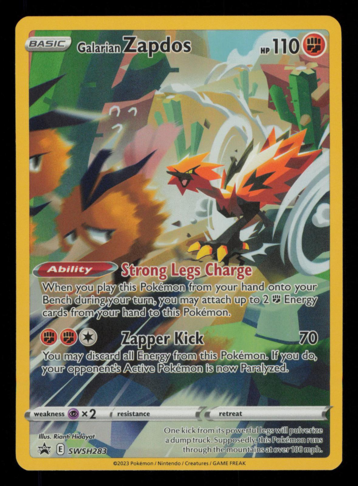 Galarian Zapdos SWSH283 Holo Promo Sword & Shield Promo Pokemon